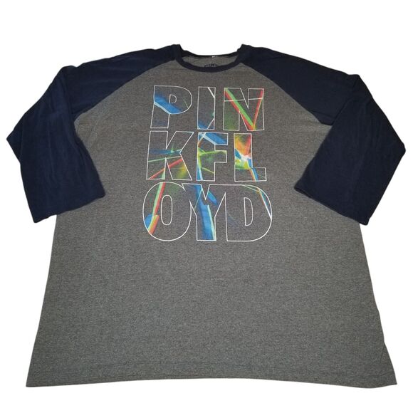 Pink Floyd Men's Officially Licensed Gray Raglan Tee T-Shirt 2XL - Picture 1 of 7